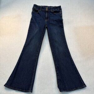 JORDACHE Youth Girls Size 16 Dark Wash Flare Leg Stretch Jeans